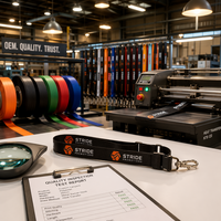 Lanière professionnelle personnalisée en RPET recyclé, écologique, avec attaches métalliques robustes, impression par transfert thermique sur paracorde EDC