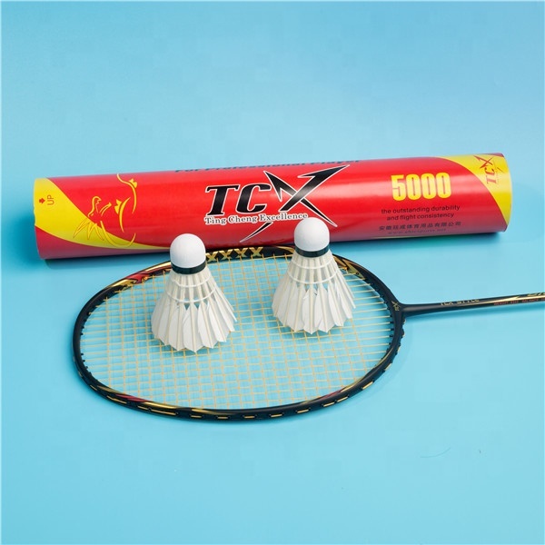TCX 5000 True-flight Badminton Shuttlecock Consistent-trajectory High Durability Long-lasting Badminton Shuttlecock for Players