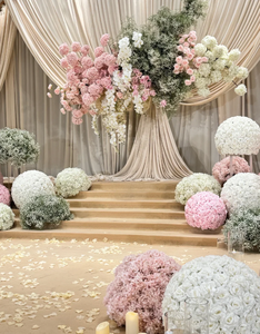 Arco de Boda Metálico Blanco Romántico con Diseño de Ondas, Decoración para Bodas en Jardín o <span class=keywords><strong>Playa</strong></span>, Suministro de Fábrica para Instalaciones Artísticas - Product Image 6
