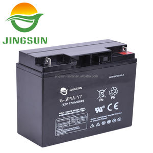 Аккумуляторная солнечная батарея Jingsun, 12 В, 17 А · ч, для дома, для хранения солнечной энергии, свинцово-кислотная гелевая батарея - Product Image 2