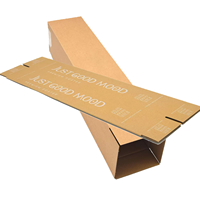 Boîte en carton ondulé longue et large, pour skateboard, livraison express, emballage plat en papier