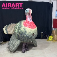 Costume de poule gonflable de style simulation, ballon animal de costume de marche de poule gonflable
