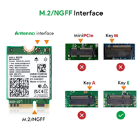Adaptateur sans fil interne PCI Express M.2 HUASTLINK BE200NGW WiFi 7 5G Tri-Band 8774 Mbps BT5.4 pour ordinateur de bureau Windows 11/10