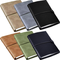 Carnet A5 A6 en cuir PU, reliure métallique à feuilles mobiles, papier ligné, reliure spirale, pages épaisses, agenda professionnel, cadeau
