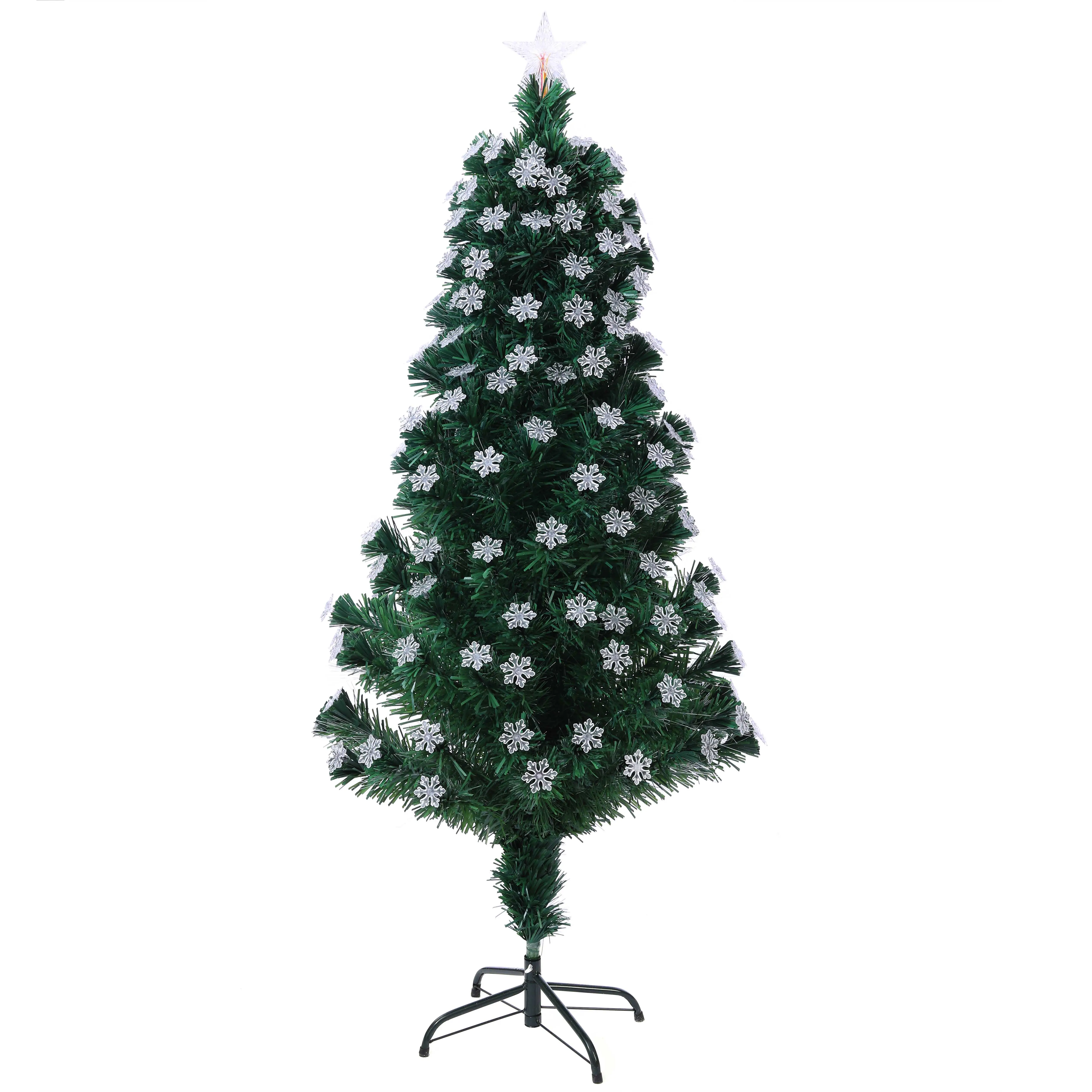 रंगीन हिमपात का एक खंड एलईडी हरी पत्ती कृत्रिम क्रिसमस <span class=keywords><strong>पेड़</strong></span> ऑप्टिकल फाइबर पूर्ण प्रकाश सेट क्रिसमस <span class=keywords><strong>पेड़</strong></span>