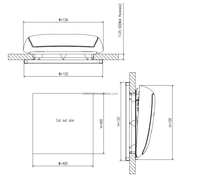 400x400 bricolage RV et véhicules récréatifs toit ouvrant nouvelle fenêtre arrière avec puits de lumière pour Ford Bus caravane toit pour Van camping-car