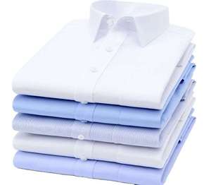 เสื้อเชิ้ตผู้ชายขายดีปี 2024 เสื้อเชิ้ตทำงานผ้าคอตตอนผสมโพลีเอสเตอร์ สั่งทำได้ พร้อมปักโลโก้ OEM เสื้อเชิ้ตแขนยาวสไตล์ธุรกิจสำหรับทุกเพศ - Product Image 1