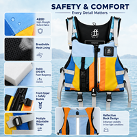Gilet de flottabilité professionnel pour sports nautiques, réglable, en Oxford 420D, pour kayak, pêche, rafting, navigation