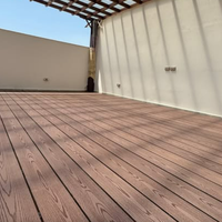 Planches de terrasse en WPC gaufrées pour patio, jardin, extérieur, imperméables et antidérapantes