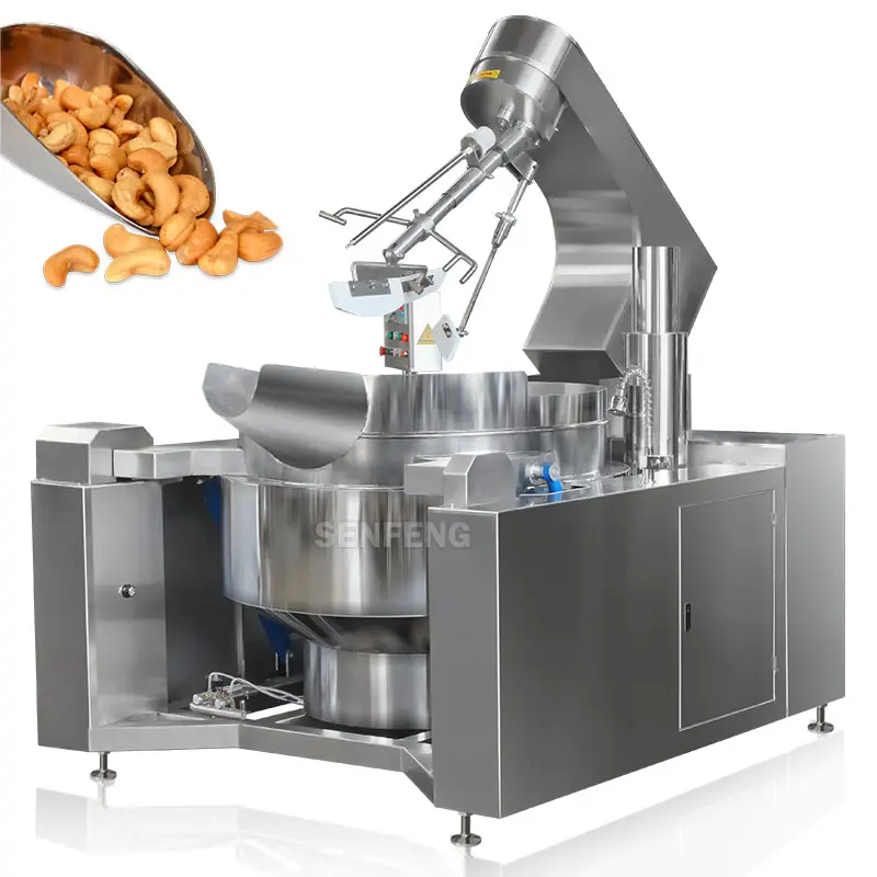 Automatic Cooking Mixer Machine Commercial Cashew Nut Processing Roasting Machine