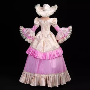 Robe de soirée victorienne élégante rose vert florale Renaissance Costume long médiéval <span class=keywords><strong>Marie</strong></span> <span class=keywords><strong>Antoinette</strong></span> princesse Rococo pour femmes - Product Image 4