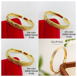 212 Xuping Jewelry Wholesale Dubai Chinese Wedding Bridal Pakistan Fashion <strong>Copper</strong> 24K Gold Plated Women <strong>Bangle</strong> - Product Image 4