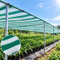 Toile d'ombrage rayée verte/blanche 90% pour serres agricoles, 4x50m, pour plantes