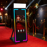 21.5/32/43 pouces écran tactile fourni en usine support de photomaton DSRL cadre LED miroir numérique photomaton compatible caméras