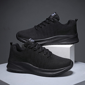 Chaussures de sport pour hommes tendance 2024, haute qualité, respirantes, légères, noires, décontractées, pour la marche - Product Image 3