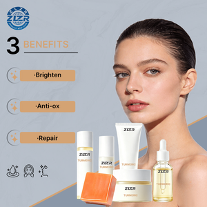 Sérum éclaircissant anti-acné hydratant pour le visage à la curcumine, marque privée, pour tous types de peau - Coffret de soins pour femmes - Product Image 1