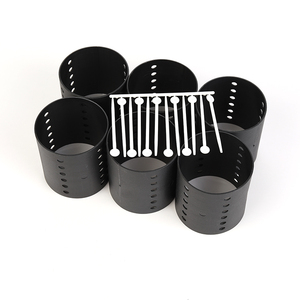 Set di 6 Bigodini in Plastica per Capelli con Fermagli, Strumenti Professionali per Parrucchieri, Vendita all'Ingrosso - Product Image 1