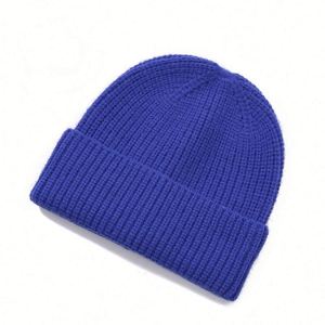 Gorro de punto clásico de doble capa con dobladillo enrollable, tipo calavera, para esquí - Product Image 4