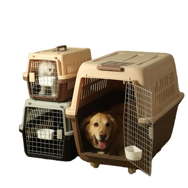 Hoopetペットトラベル犬小屋猫犬キャリアボックス大型犬用の複数のサイズ