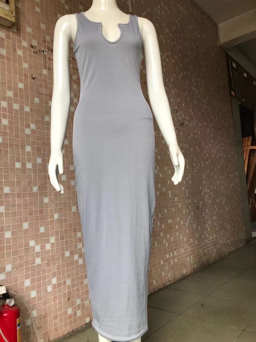 Gray long dress