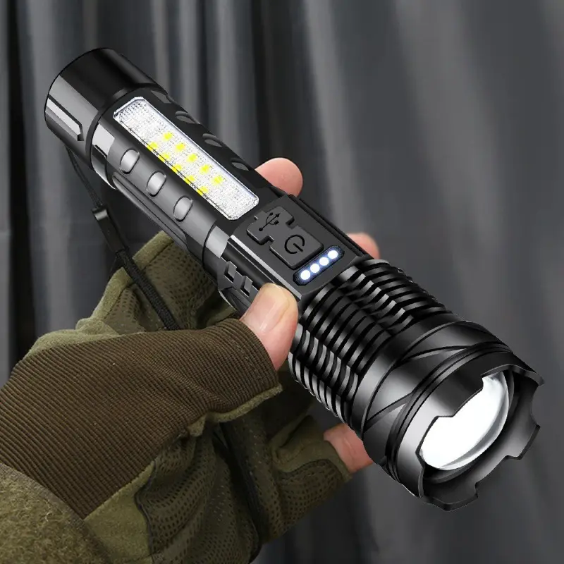 Manufacturers wholesale new P50/white laser highlight flashlight led handheld outdoor emergency rechargeable flashlight pen hold