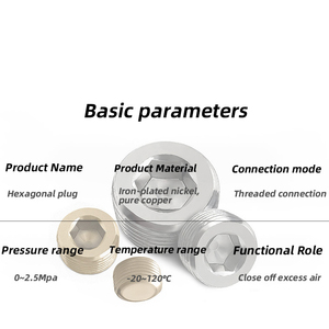 Khí nén cắm lục giác xi lanh solenoid van cắm cap airexhaust busbar răng tốt BD 01/02/03/04 - Product Image 3