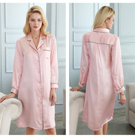 Robe de nuit en soie avec ceinture, prix d'usine en gros, chemise en soie, pyjama 100% soie de mûrier