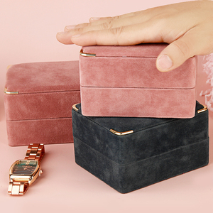 Cute Velvet Acrylic High End Display Jewellery Travel Paper Fashion Recycled Storage Bag Jewelry Packaging Box With <b>Beads</b> Mirror - Product Image 2