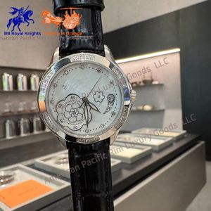 Montres pour femmes en cuir imperméables, montres pour femmes de marque haut de gamme, montre à quartz avec cadran en diamant, montre pour femmes Monte - Product Image 1