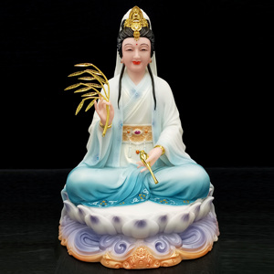 รูปปั้นพระโพธิสัตว์สีขาวหยกจีนรูปปั้นดอกบัวกวน<span class=keywords><strong>อิ</strong></span><span class=keywords><strong>ม</strong></span>ทิเบตรูปปั้นพระพุทธรูปรูปแกะสลักของขวัญที่บ้าน - Product Image 3