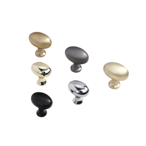 Maniglie per Mobili in Lega di Zinco Stile Francese Rotonde/Ovali - Pomelli a Uovo di Colomba a Foro Singolo per Armadietti/Cassetti di Camere da Letto e Magazzini |   Moderno - Product Image 2