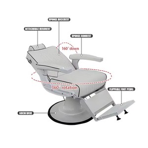 Chaise de coiffure en cuir durable de haute qualité, mobilier de salon pour salon de beauté et barbier, en promotion - Product Image 2
