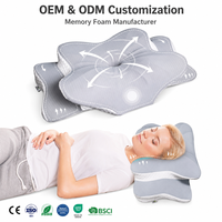 Oreiller orthopédique cervical classique en mousse à mémoire de forme avec logo personnalisé, oreiller de soutien cervical orthopédique