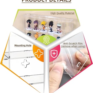 Hot Selling YAGELI YGL-0726-01 Transparent Acrylic Diecast Customizable Silk-<b>Screen</b> Printed <b>Car</b> Display Stand <b>Protector</b> Case for - Product Image 3
