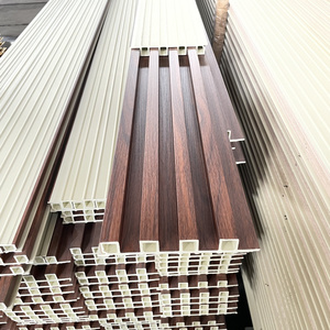 Panneau mural intérieur en PVC Revêtement cannelé en bois composite Panneau de revêtement cannelé en plastique Panneau <span class=keywords><strong>Mentel</strong></span> - Product Image 1