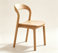 Chaise de salle à manger simple en bois massif de style nordique, chaise de bureau à domicile en noyer avec dossier pour usage domestique
