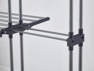 Tendedero de Ropa Plegable Vertical de Metal Desmontable, Tendederos Retráctiles con Zapatero, Diseño Funcional <span class=keywords><strong>ISA</strong></span>-M6033C - Product Image 6