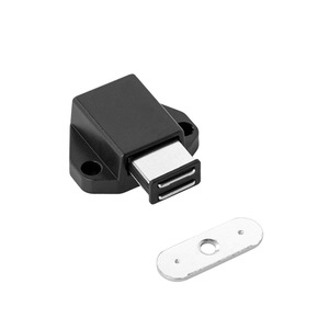 Dispositivo de rebote para puerta de armario, mecanismo magnético oculto de empuje y tracción para cajones, armarios, color negro, para puertas simples o dobles - Product Image 2