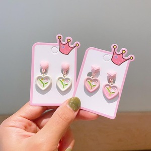 Pendientes de Clip con Diseño de Flor de Cobre para Niñas, sin Perforación, Lindos y Divertidos, Joyería Infantil - Product Image 2
