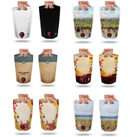 Emballage personnalisé pour vin et cocktails 3L, sac BIB dans une boîte pour cocktails, pochette à vin en aluminium avec bec verseur, sac BIB pour boisson au café froid
