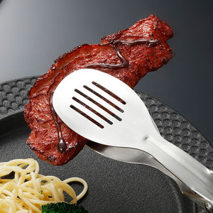 304 pinces alimentaires en acier inoxydable camping en plein air pinces à barbecue maison cuisson pinces à pain - Product Image 5