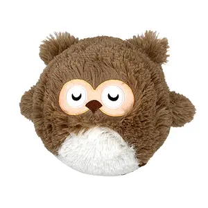 8.5 inch diameter Professional Supplier Inflatable Pvc Fuzzy Animal Owl Doll Plush Toys Ball With Cover