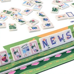 Modern Luxury American Mahjong Set with <b>Mat</b> 160 Pink Engraved Tiles 32mm Acrylic Eco-Friendly Durable US Stock Ships Today - Product Image 2