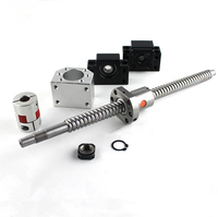 Juego de tornillos de bola SFU2510 con soporte de tuerca de soporte BK20/BF20 y acoplamiento para enrutador CNC máquina final de 100-6000mm