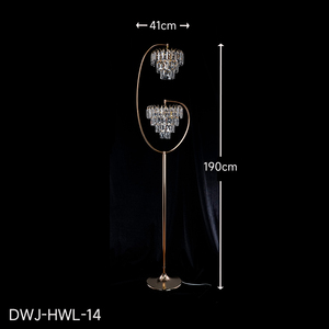 Modern T-Stage Luxo Acrílico & Cristal Adereços De Casamento de Alta Qualidade Ferro Piso Lâmpadas Peça central para Wedding & Party Decor - Product Image 2