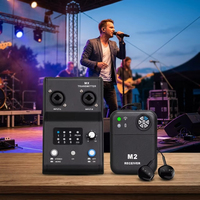 Sistema de Monitoreo Inalámbrico Intraural MX-M2 de 2.4GHz, Equipo Transmisor/Receptor de Sonido Estéreo/Mono Portátil para Músicos de Escenario