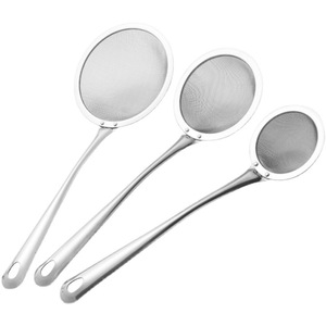 Hộ gia đình công cụ nhà bếp thép không gỉ lưới tốt Lọc Skimmer muỗng dày thép lưới lọc dầu muỗng - Product Image 5