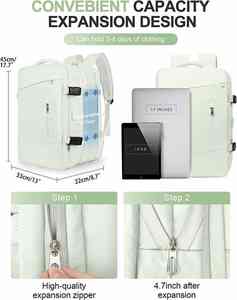 Sac à dos multifonctionnel imperméable personnalisé avec chargeur USB, sacs de voyage grande capacité, sacs extensibles en Oxford pour femmes et hommes - Product Image 3