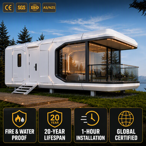 <span class=keywords><strong>Maison</strong></span> Capsule Spatiale de Luxe, <span class=keywords><strong>Maison</strong></span> Modulaire Préfabriquée Moderne, Mini-<span class=keywords><strong>Maison</strong></span> pour Glamping en Station Balnéaire, Pod Conteneur Mobile Futuriste - Product Image 1
