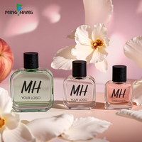 Flacon de parfum carré en verre vide de luxe rétro 30ml 50ml 100ml pour emballage de parfum haut de gamme